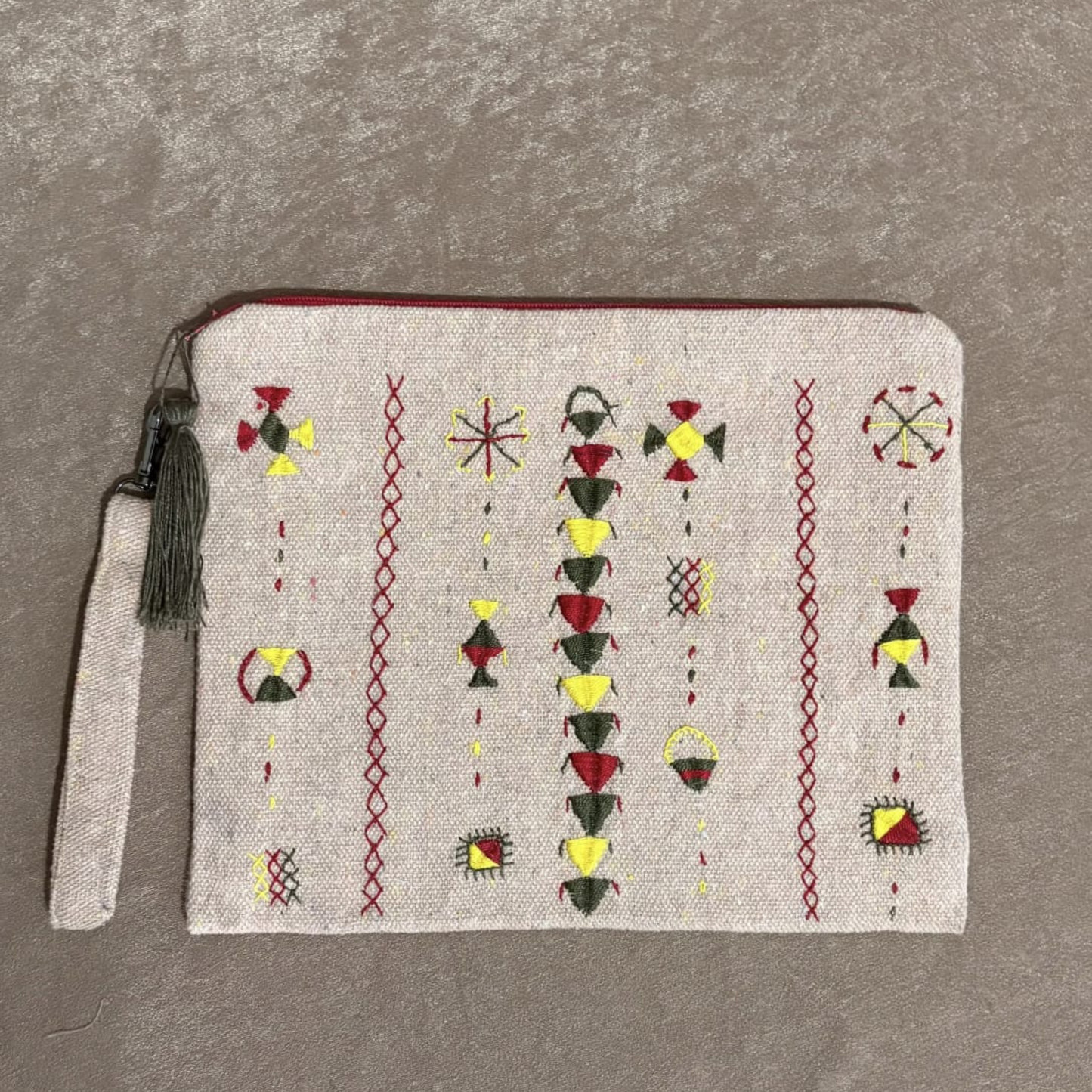 Theraa- Multi-Purpose Clutch – Hand-Embroidered in Siwa