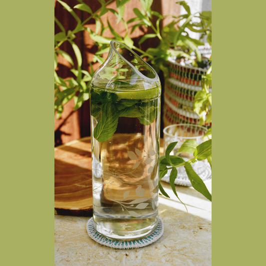 Kendaka- Flower Transparent Glass Set